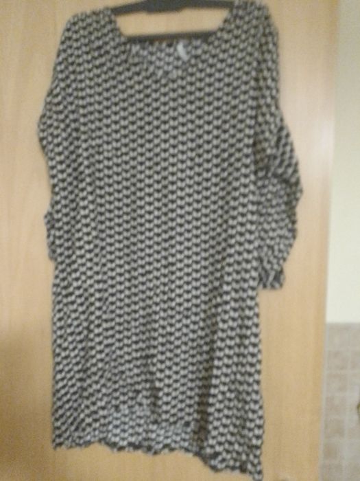 Vestido com manga em viscose