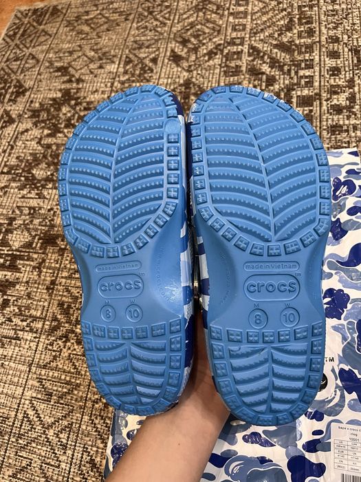 Крокси bape / бейп крокси / сині крокси / шльопанці бейп