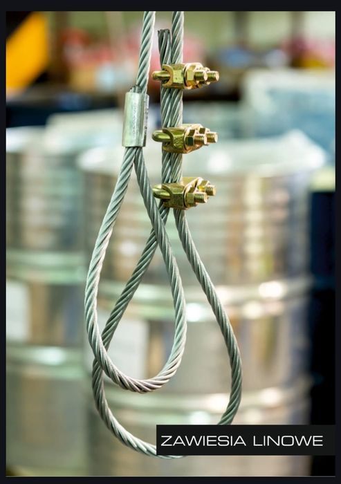 Zawiesia wciągniki  szakle uchwyty Atest