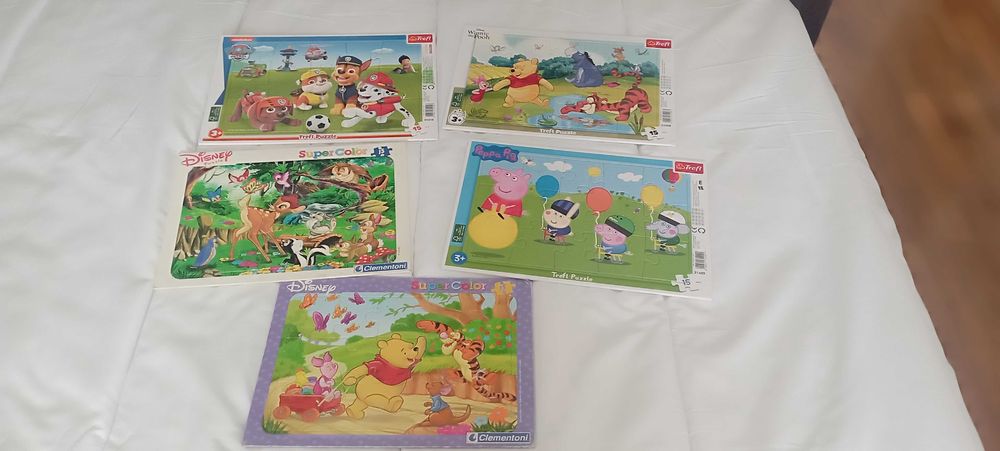 9 Puzzles diversos em ótimo estado - 15 peças e 30 peças