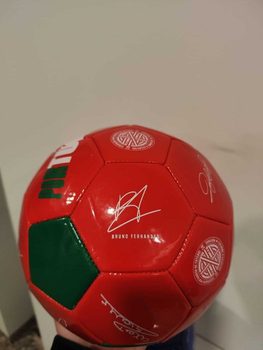 Bola Futebol Portugal Autografada
