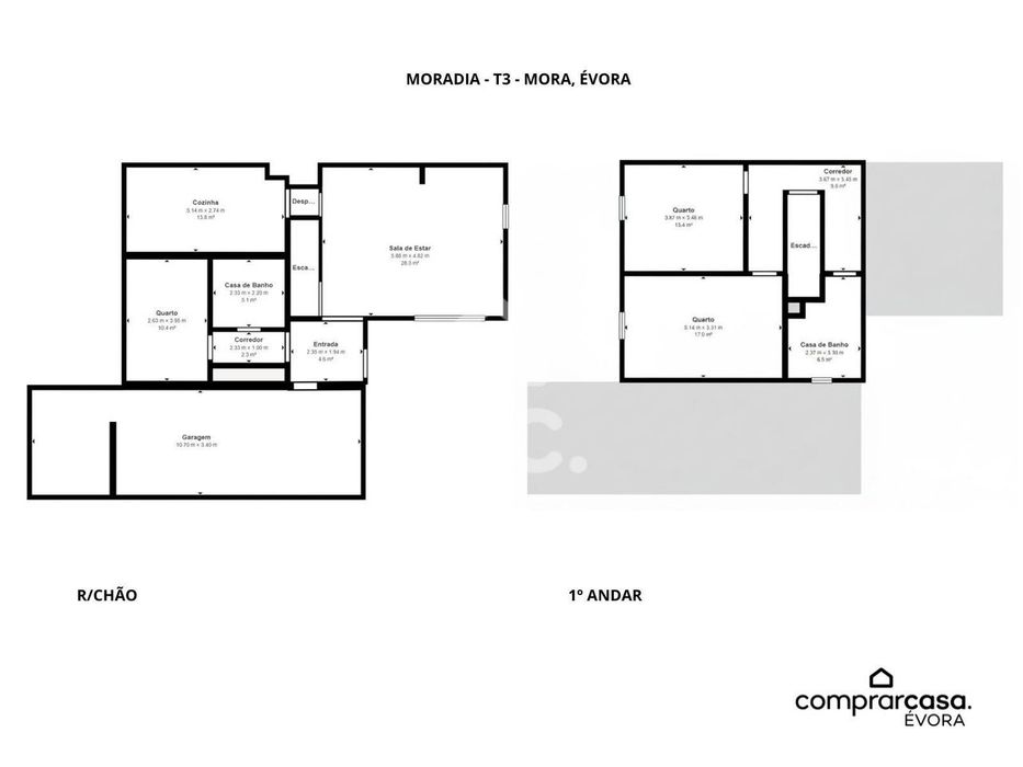 Moradia T3 c/ Quintal, Terraço e Garagem no Loteamento Quinta das Sesm