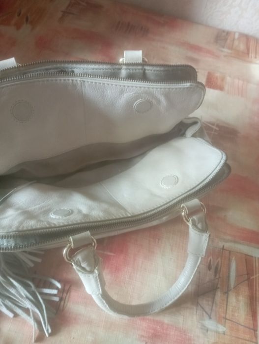 Сумка  шкіряна з подвійним замком