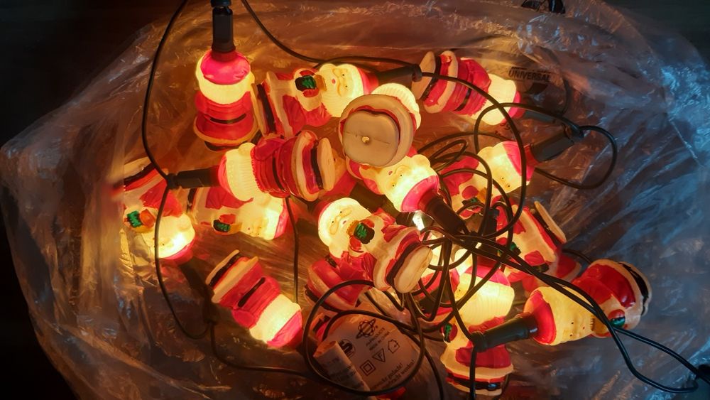 Lampki choinkowe Prl gwiazdorki