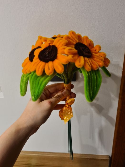 Bukiet słoneczników hand made wieczne kwiaty