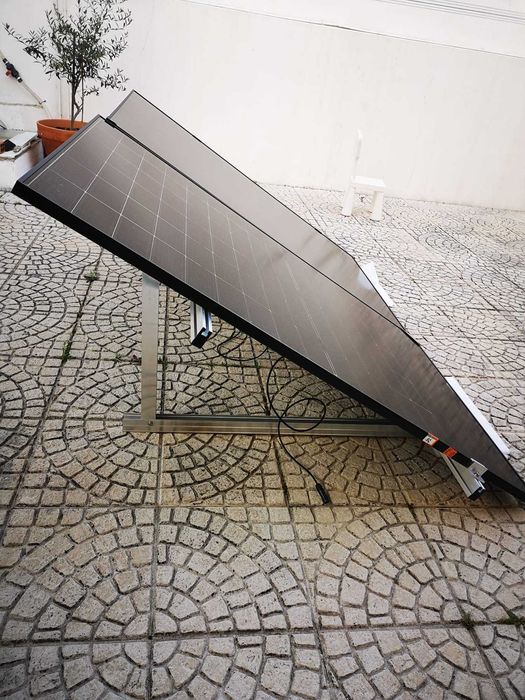 Estrutura aluminio Sunfer para 2 paineis solares inclinado