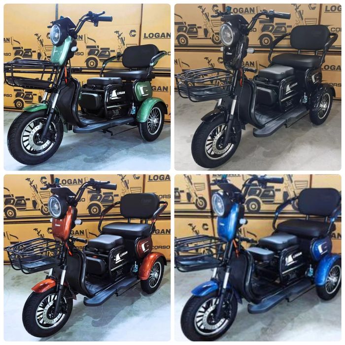 Електротрицикли 1000 Вт /20ah Слад /трицикли 10 дюйм