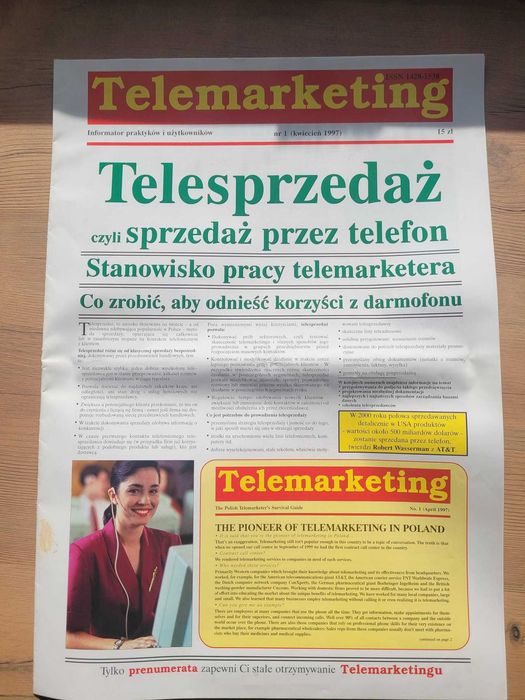 Gazetka prenumerata Telemarketing z 1997r.