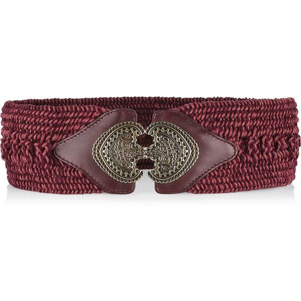 Пояс резинка Etro бордовий ремінь