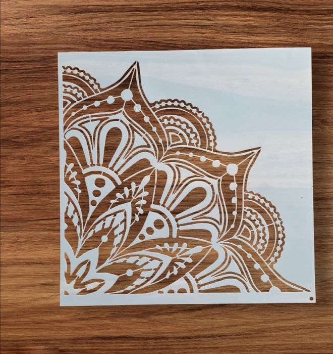 Szablon Mandala -wzór 60x60cm szablon 30x30cm, malarski tynk, DIY, C20