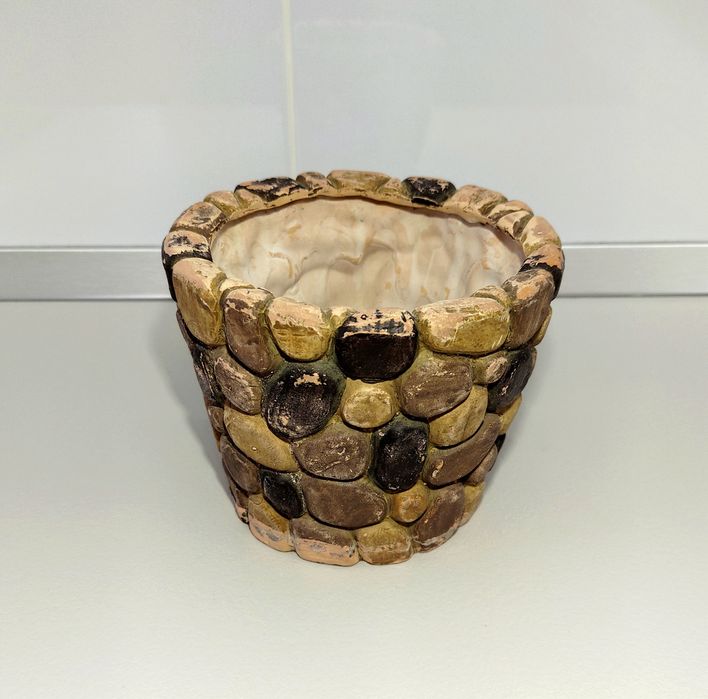 Глиняний керамічний горщик керамический горшок вазон для цветов квітів