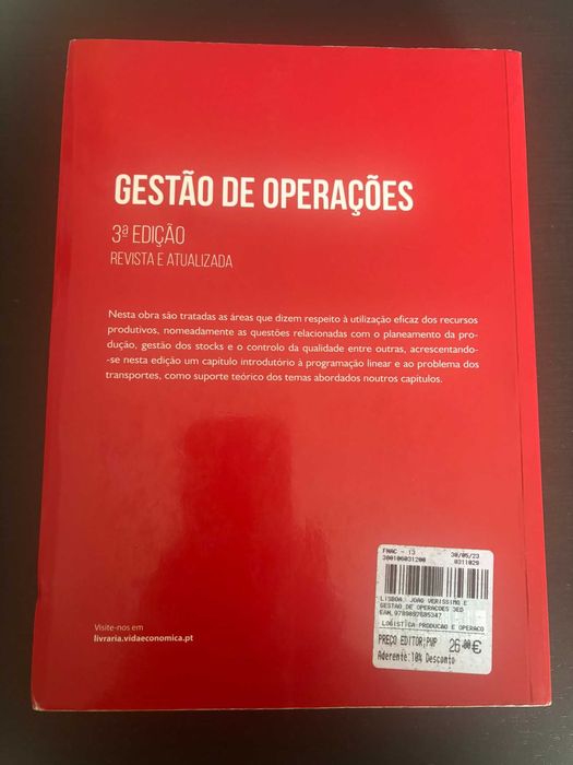 Livro de Gestão de Operações (3ª Edição revista e atualizada)