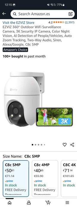 4 unid EZVIZ camera exterior 3K model