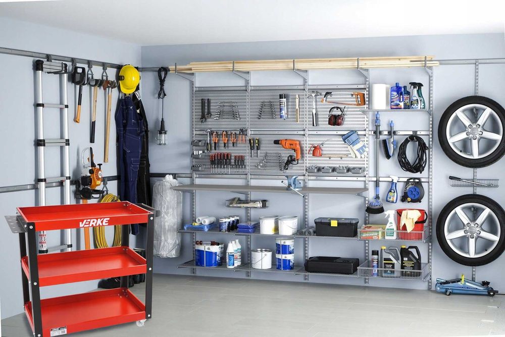 Szafka narzędziowa wózek serwisowy 3 półki 136 kg