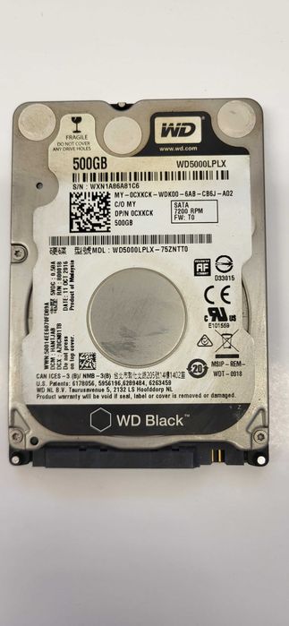 Dysk HDD WD 2,5" 500GB WD5000LPLX [057]