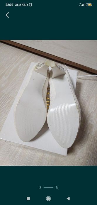 Туфли белые свадебные