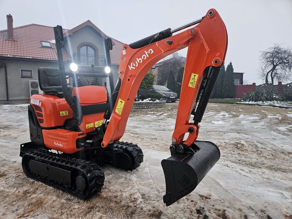 Kubota K008-3 minikoparka Waga 1 tona 2013rok.JCB,CAT,BOBCAT.
