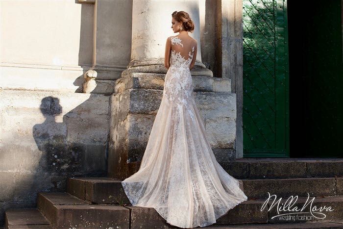 Вечірня (весільна) сукня, ефект мережива на тілі