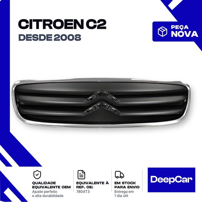 Grelha Citroen C2 7804T3 Frente (2008 em diante) Peça Nova