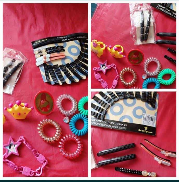 Заколки, невидимки, ободки, браслетики, колечки