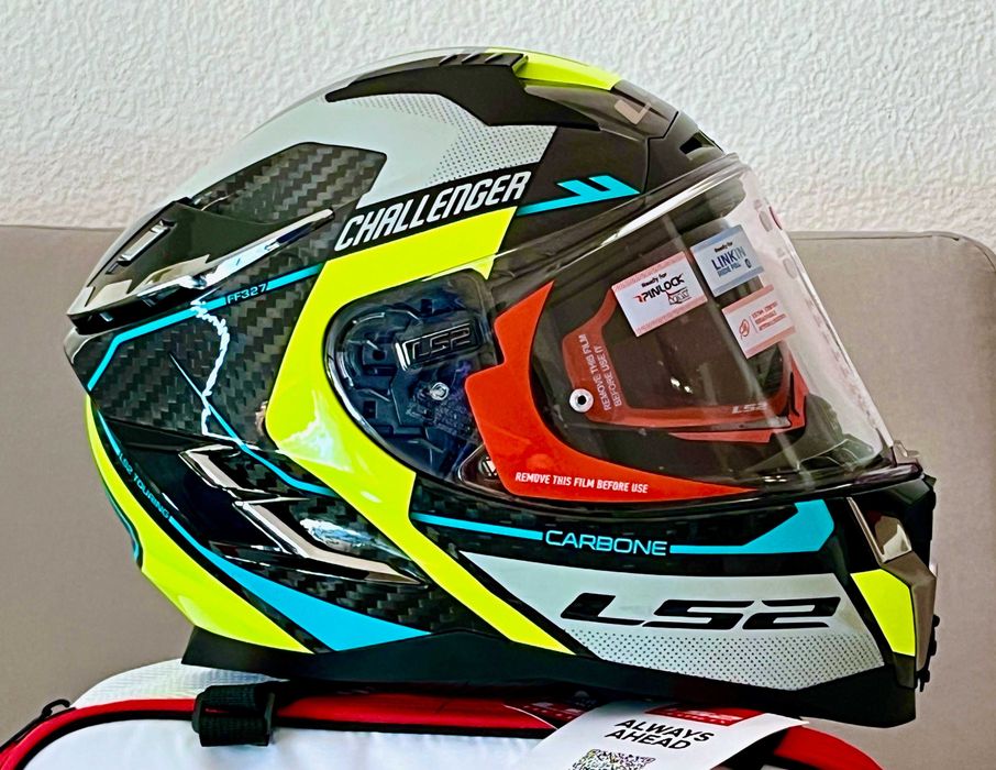 Capacete NOVO Carbono Total LS2 Challenger (50% DESCONTO) Tamanho XXS
