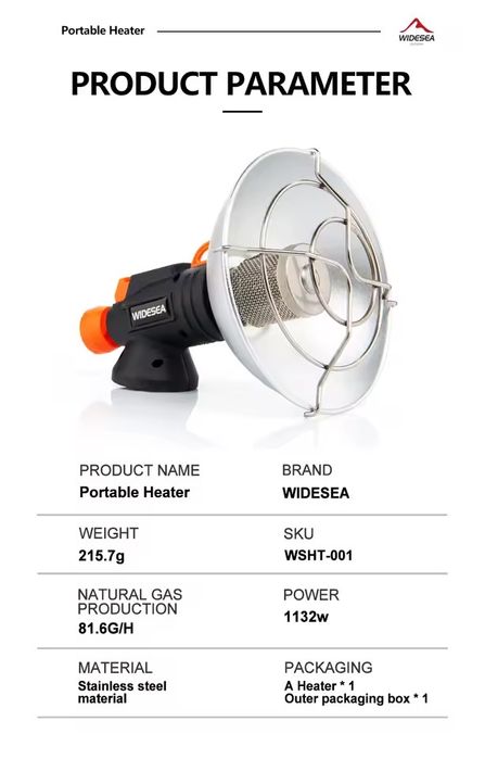 Газовий обігрівач, насадка на баллон