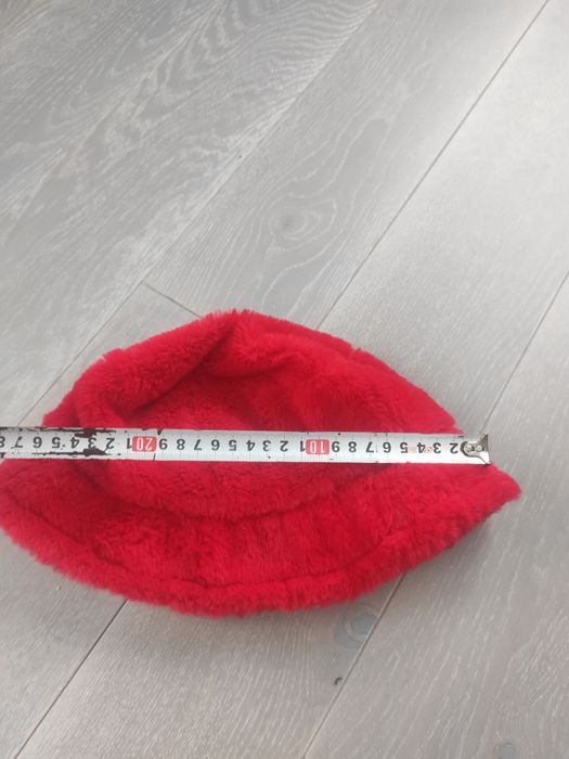 Тепла пухнаста Панама шапка червона хутряний капелюх
