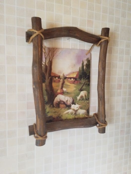 Картина маслом з Т.Г.Шевченко в рамці з дерева