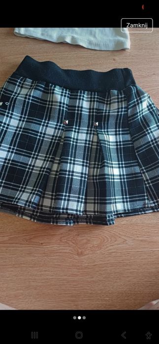 komplet galowy spódnica na gumce i bluzka 134-140zka 1