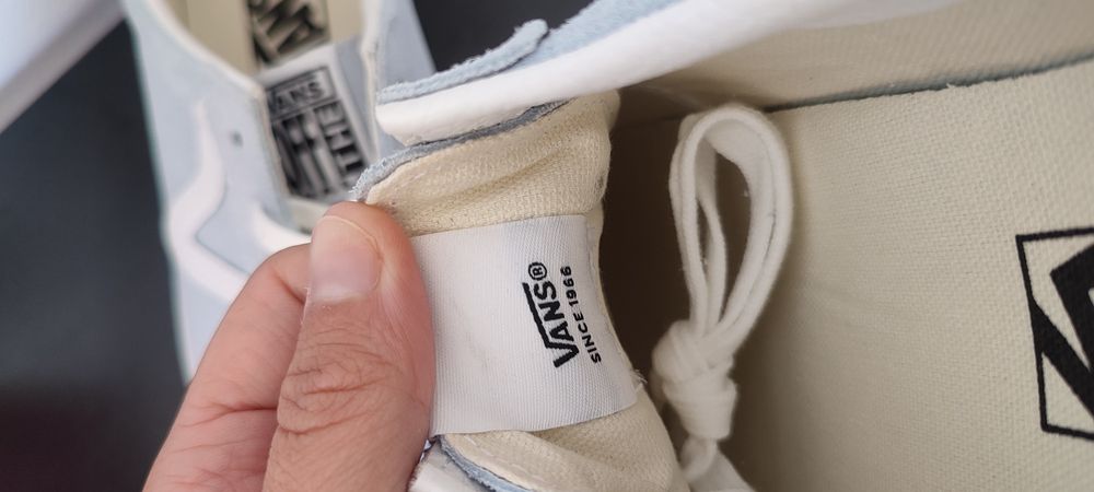 Vans sapatilhas azul bebé novas