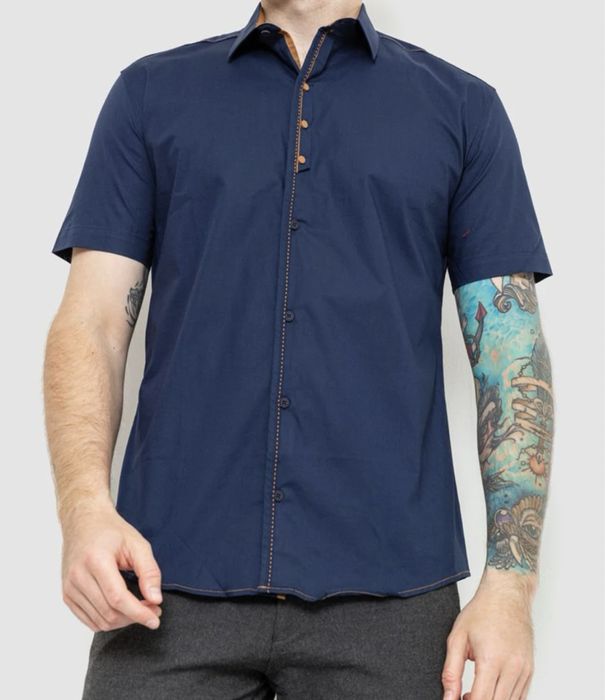 Чоловіча сорочка темно-синя нова, з етикеткою