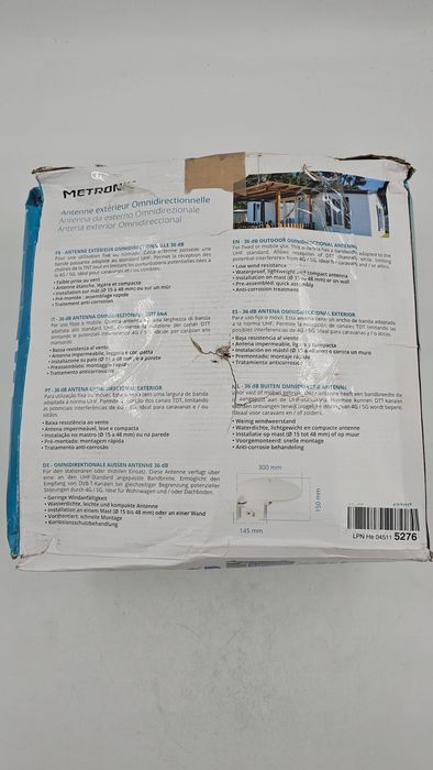 outlet antena zewnętrzna metronic 427017 biała