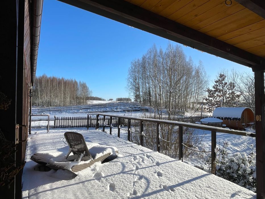 Dom na Warmii i Mazurach z sauną i banią, okolice jeziora Dadaj