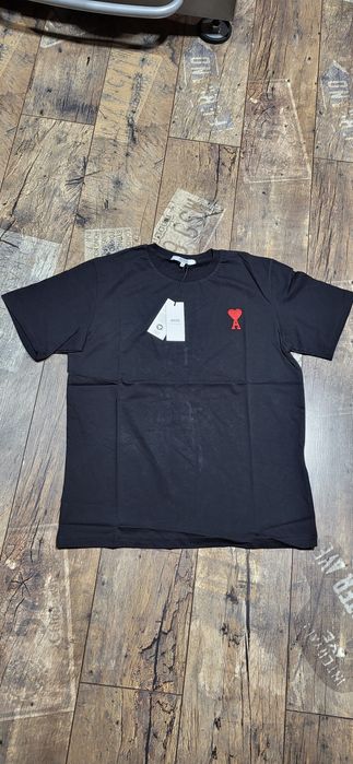 Ami czarna koszulka męska t-shirt bawełna premium porządna XL