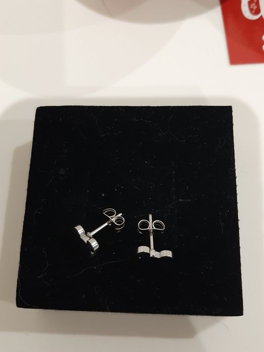 Brincos prateados Mickey em Aço