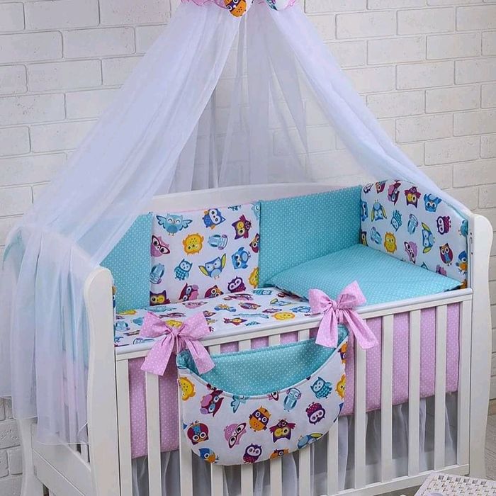 Продам дитячу постіль, захист, балдахін, тримач