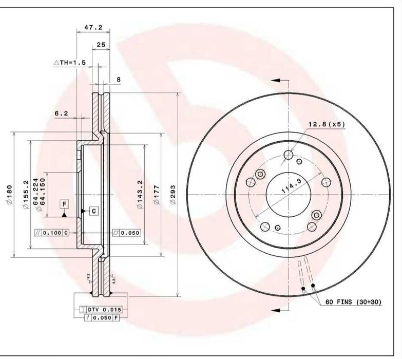 Discos de travão brembo