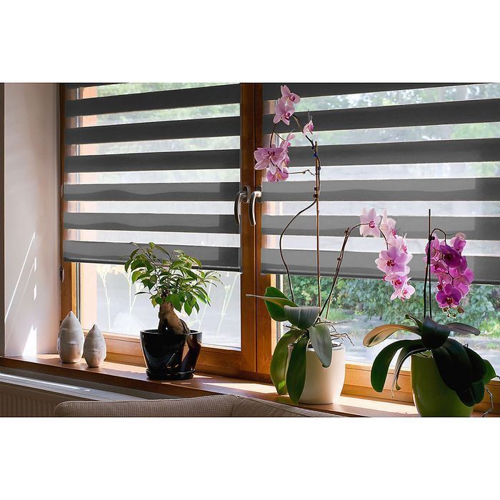 Szara Roleta Zebra Dzień i Noc 42x150 cm