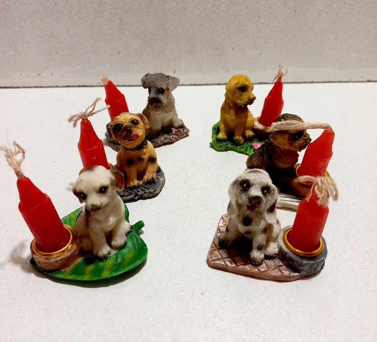 Статуетка /фігурка /свічник милі песики набор 6 шт.