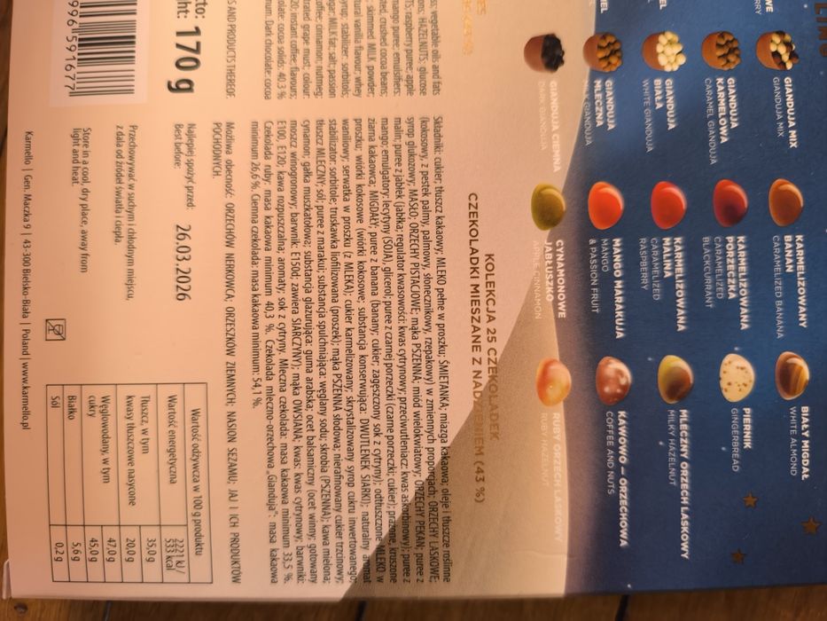 chocoanページ BECKY'S, praliny czekoladowe w puszce w kształcie Choinki, 12x10 g