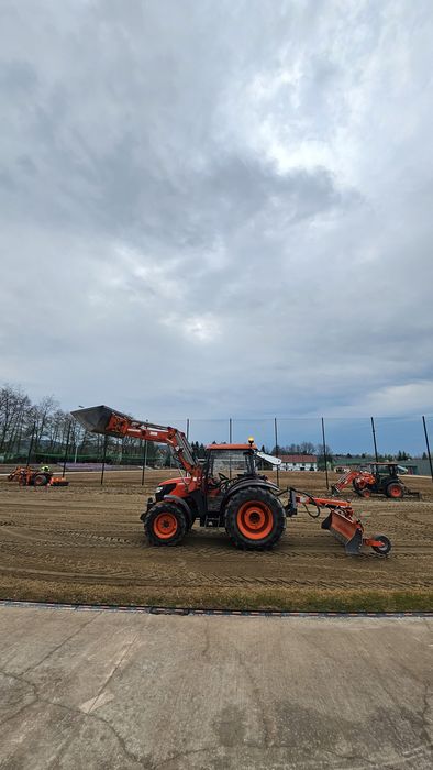Wynajem równiarki ,minikoparka, ciągnik z ładowaczem , prace ziemne