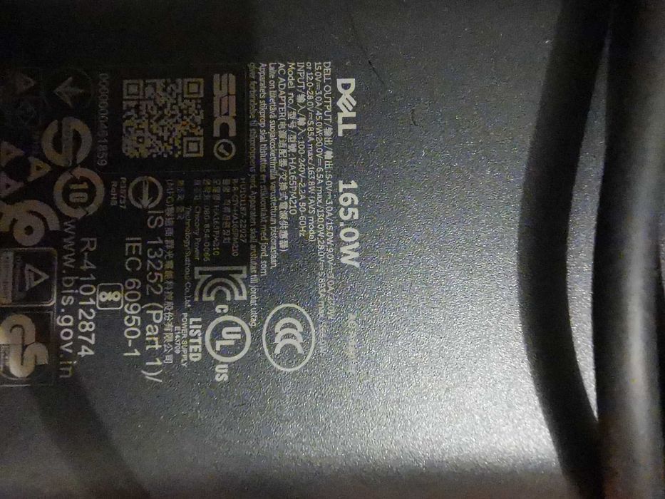 Zasilacz ładowarka DELL 165W 20V 28V USB-C HA165PM210 precision