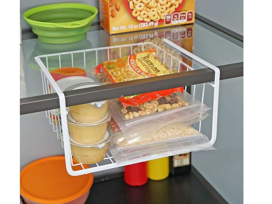 Kosz podwieszany pod półkę metalowy organizer koszyk kuchenna BIAŁA