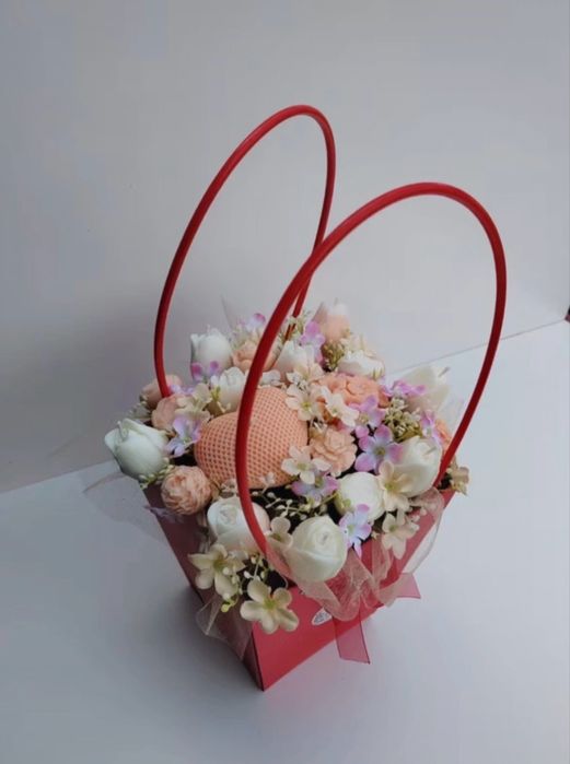 Flower box candle-róża