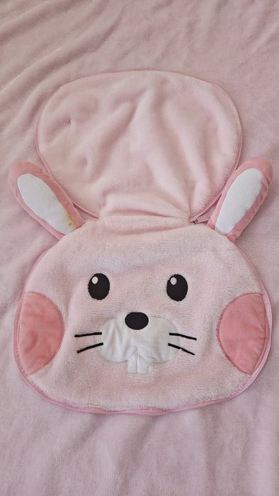 Kocyk różowy poduszka