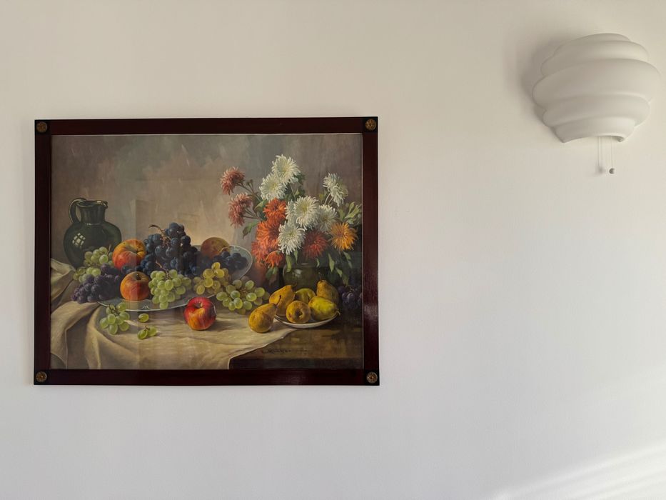 Large Old Antique Frame with Paper Print