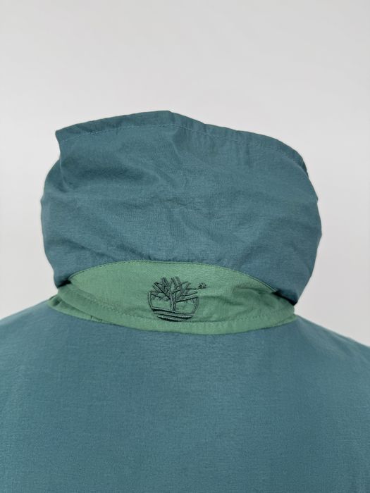 Vintage lekka kurtka Timberland męska wiatrówka z chowanym kapturem XL