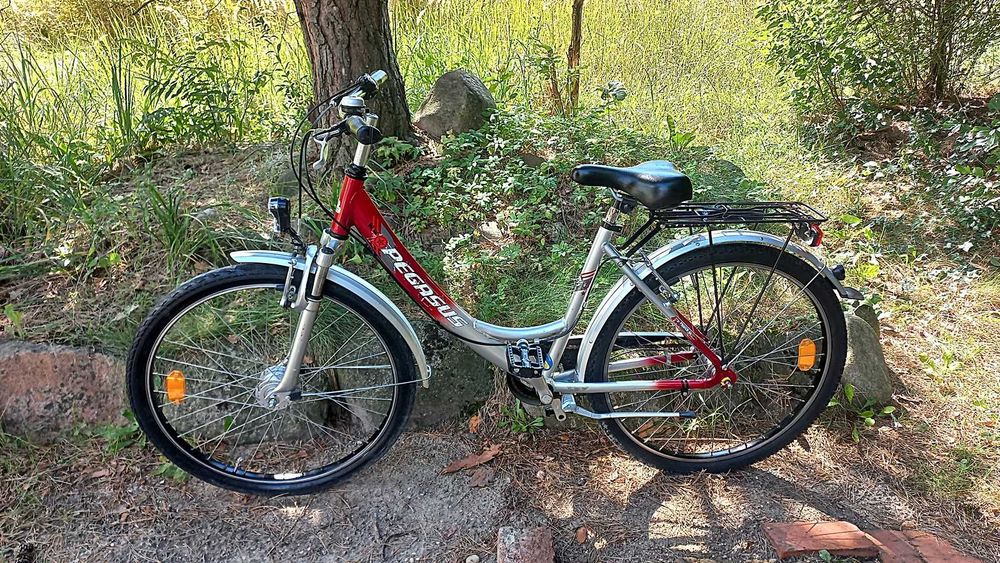 Alu Rower Miejski Damski Młodzieżowy Damka Pegasus 3 bieg Nexus Led 26