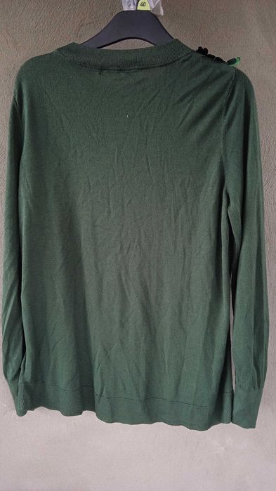 Sweter H&M Zielony Cekiny L 40 Zgniła Zieleń