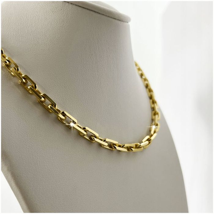 Złoty Łańcuszek Męski Ankier 70 cm 4,5 mm Gruby Łańcuch pr 925/585 Zło